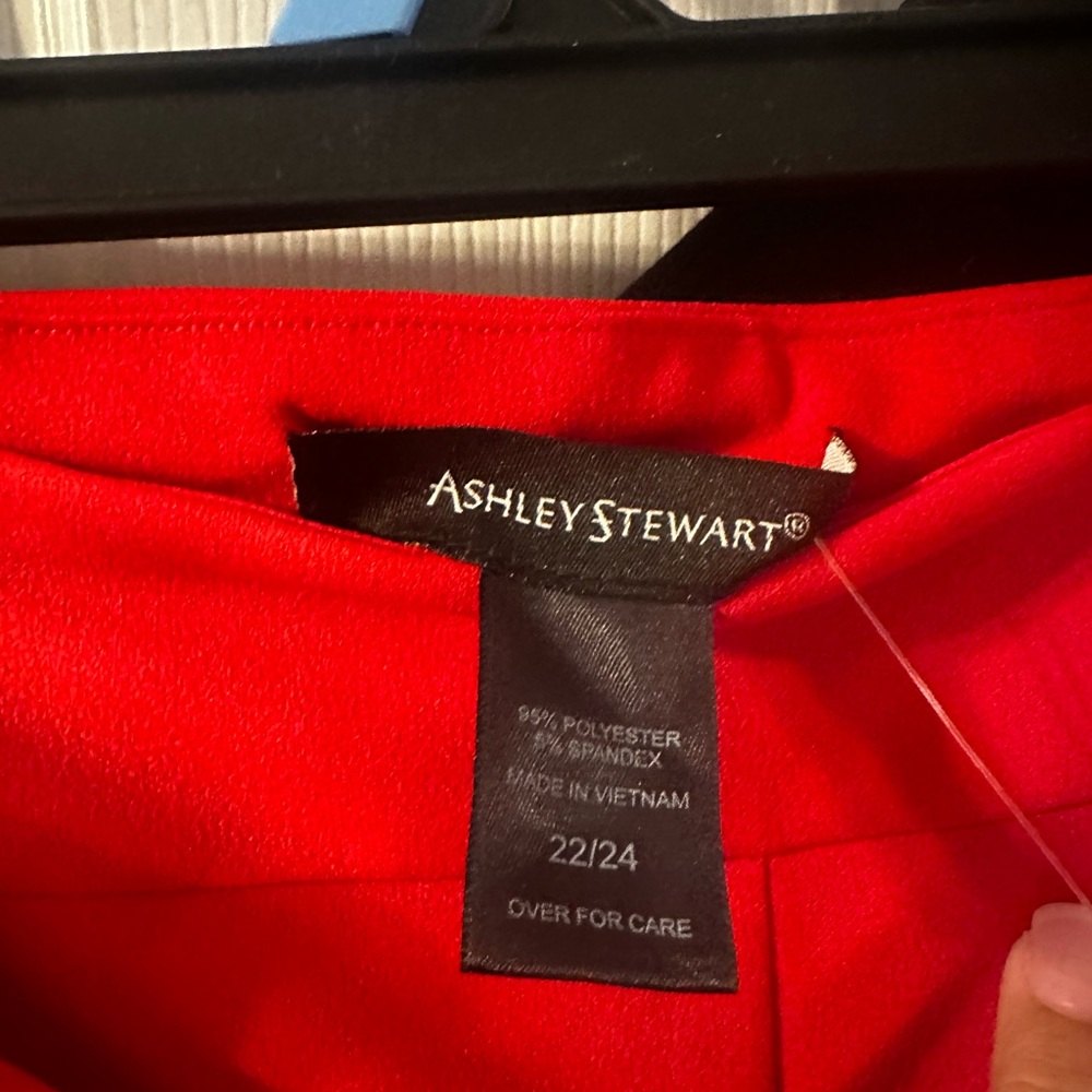 Ashley Stewart red trousers